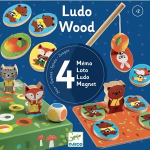 DJ01628 Ludo Wood spellenverzameling spellendoos peuters djeco