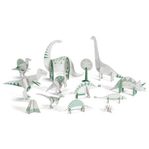 djeco knutselen dinosaurussen 3-d DJ08004 kleurplaat