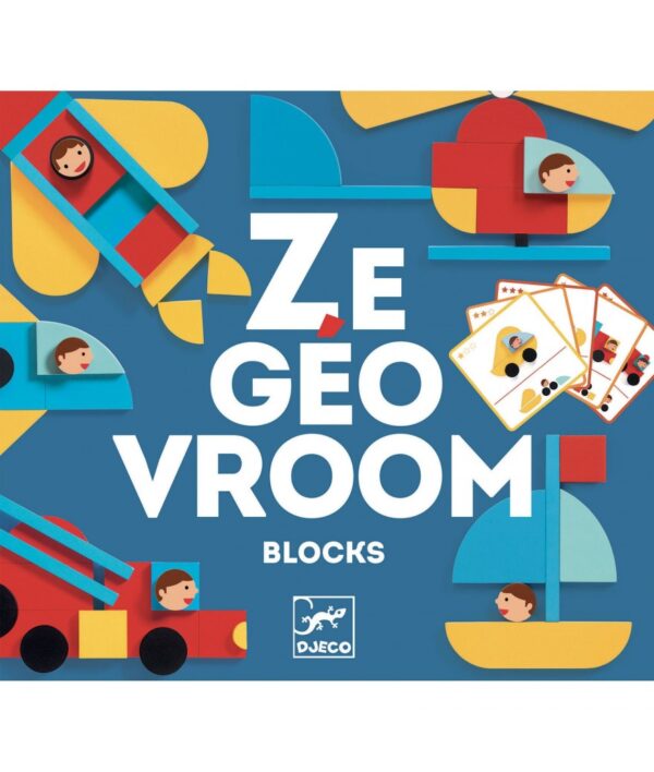 zegeovroom Djeco DJ06436 houten blokken bouwen voertuigen