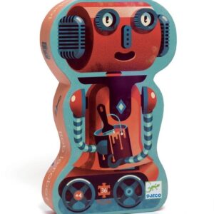 Djeco – Silhouetpuzzel Bob de robot (36 stukjes) - Sfinxspellen.nl